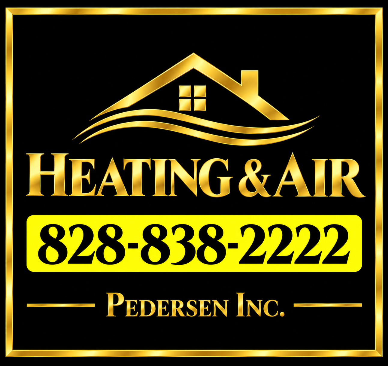 Gold house and airflow emblem